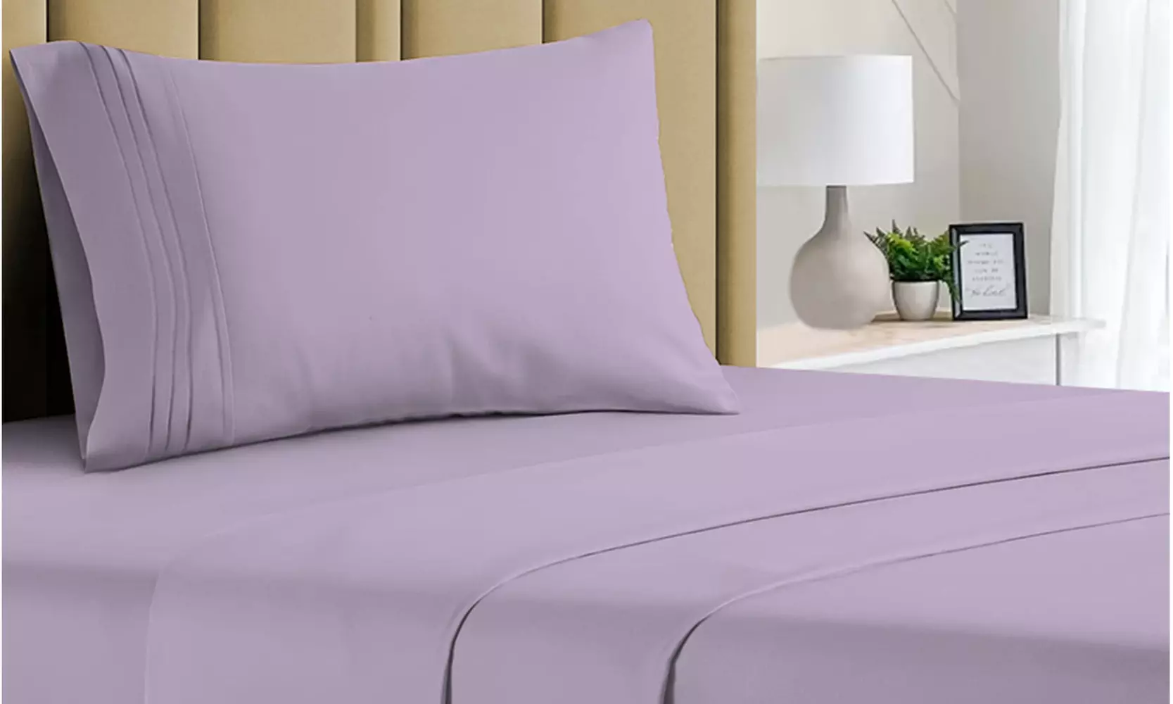 1800 TC Twin Sheet Set - 3PC Double Brushed Bamboo Blend