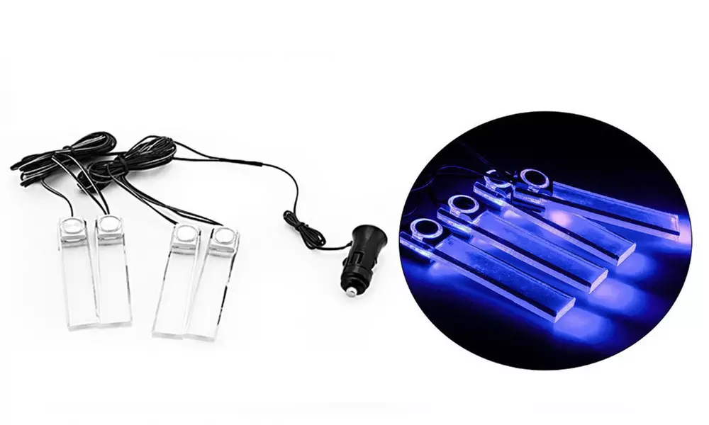 12V - 4 LED Car Interior floor Lights - Primary Image