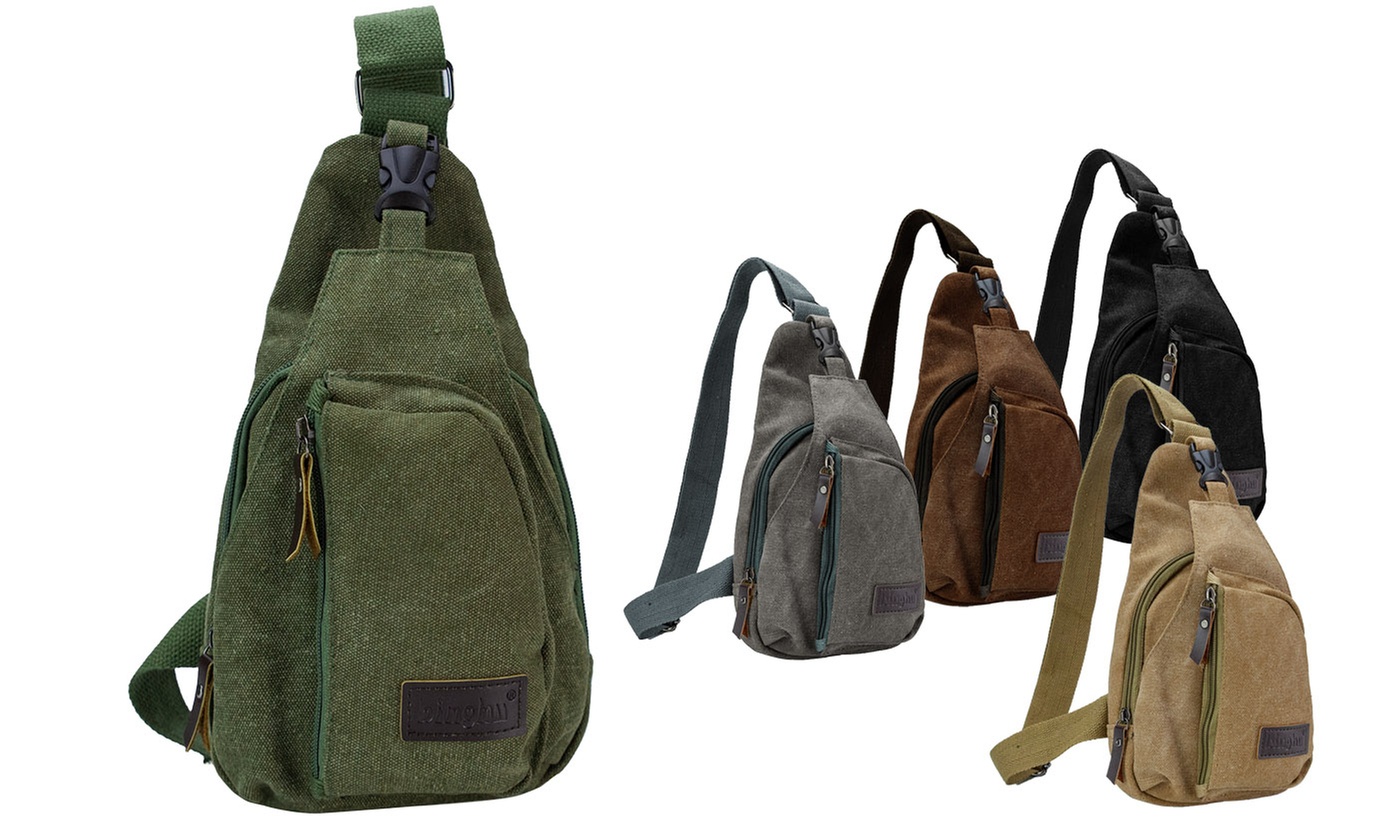 Canvas Military Satchel Crossbody Bag Messenger Bag Backpack