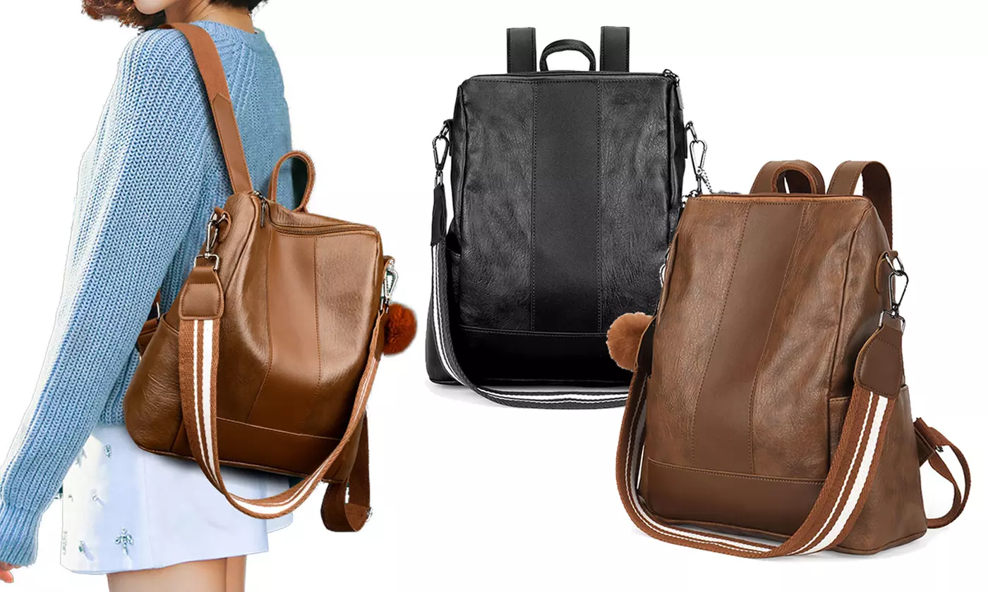 Women's Anti-theft Backpack Purse Waterproof Travel Two-way Shoulder Purse - Primary Image