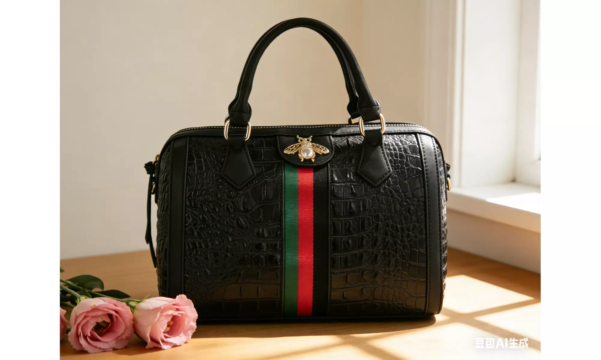 Large capacity Satchel handbag shoulder bag with Detachable Crossbody Strap