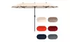 Costway 13ft Outdoor Double-Sided Table Umbrella with Optional LED Lights