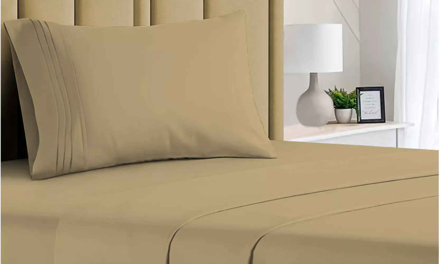 1800 TC Twin Sheet Set - 3PC Double Brushed Bamboo Blend