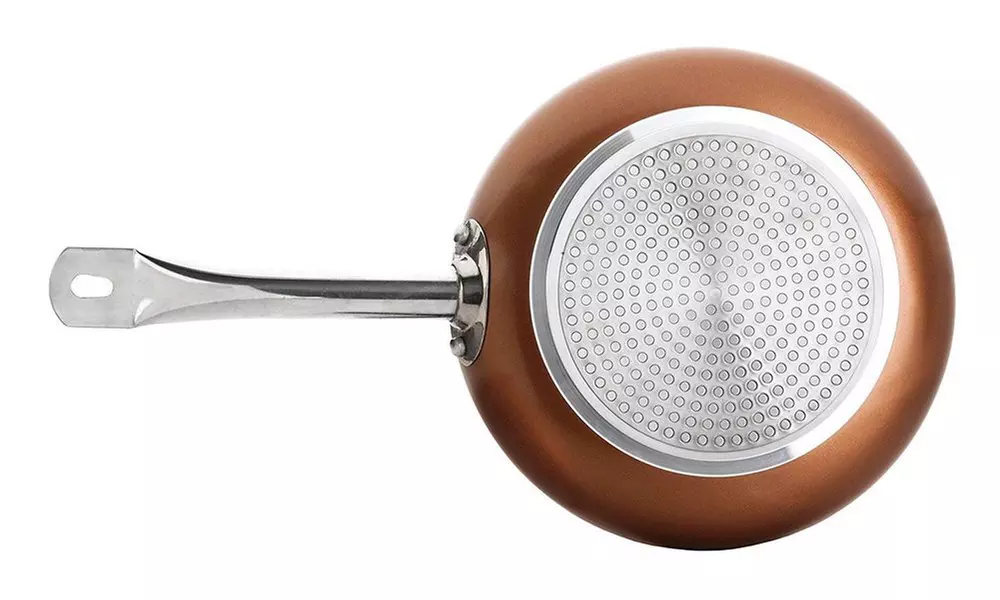 Culinary Edge Nonstick Ceramic Titanium Copper Cookware Set (7 Piece) - Second Medium