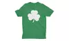 NYC FACTORY USA Screen Printed Green Irish Shamrock T-Shirt St Patricks Day