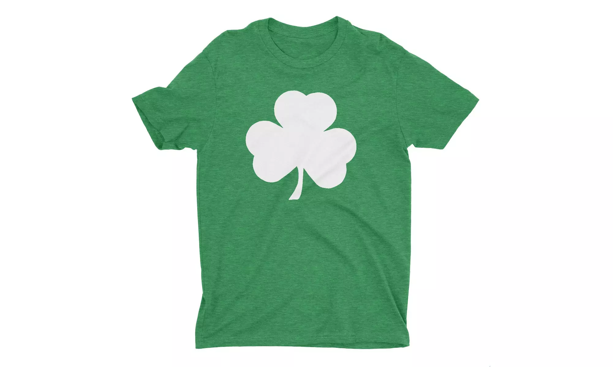NYC FACTORY USA Screen Printed Green Irish Shamrock T-Shirt St Patricks Day - Primary Image