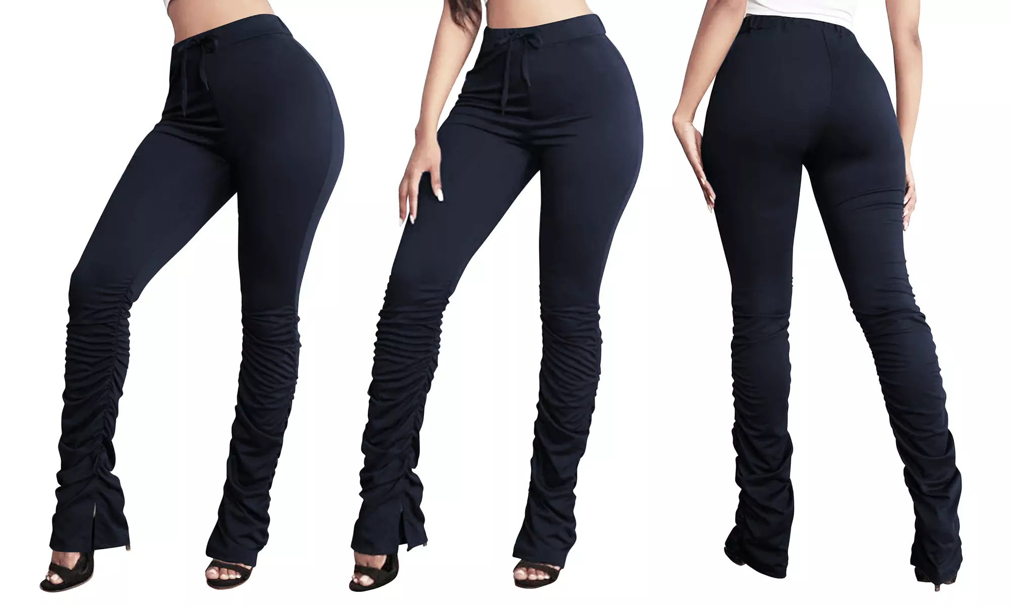 Women's Lounge Wear Fashionable Stacked Leggings
