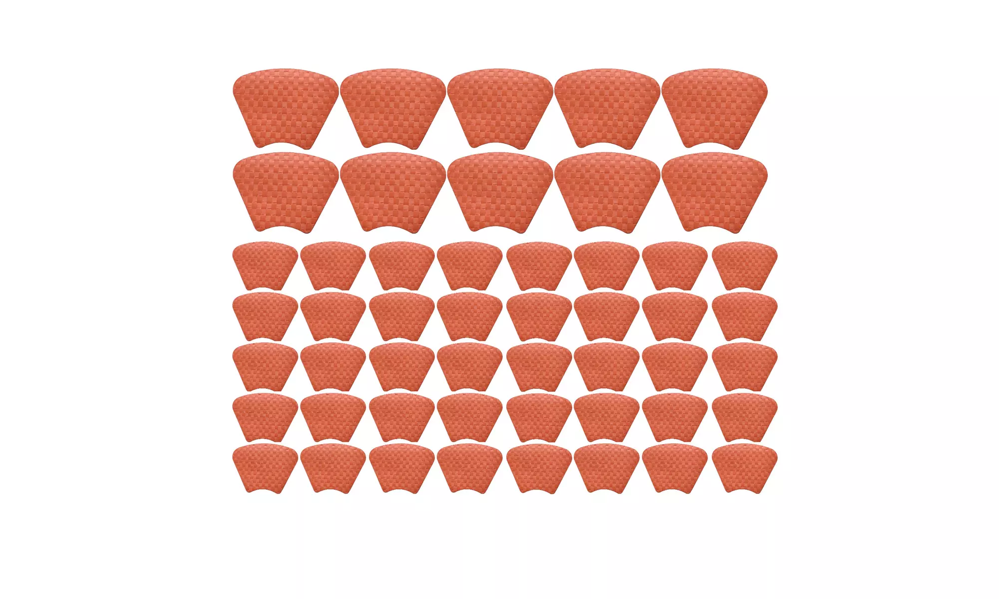 Saleen Half-Round 16-Inch Placemat Restaurant Bundle (Capri Red, Set of 50) - Primary Image