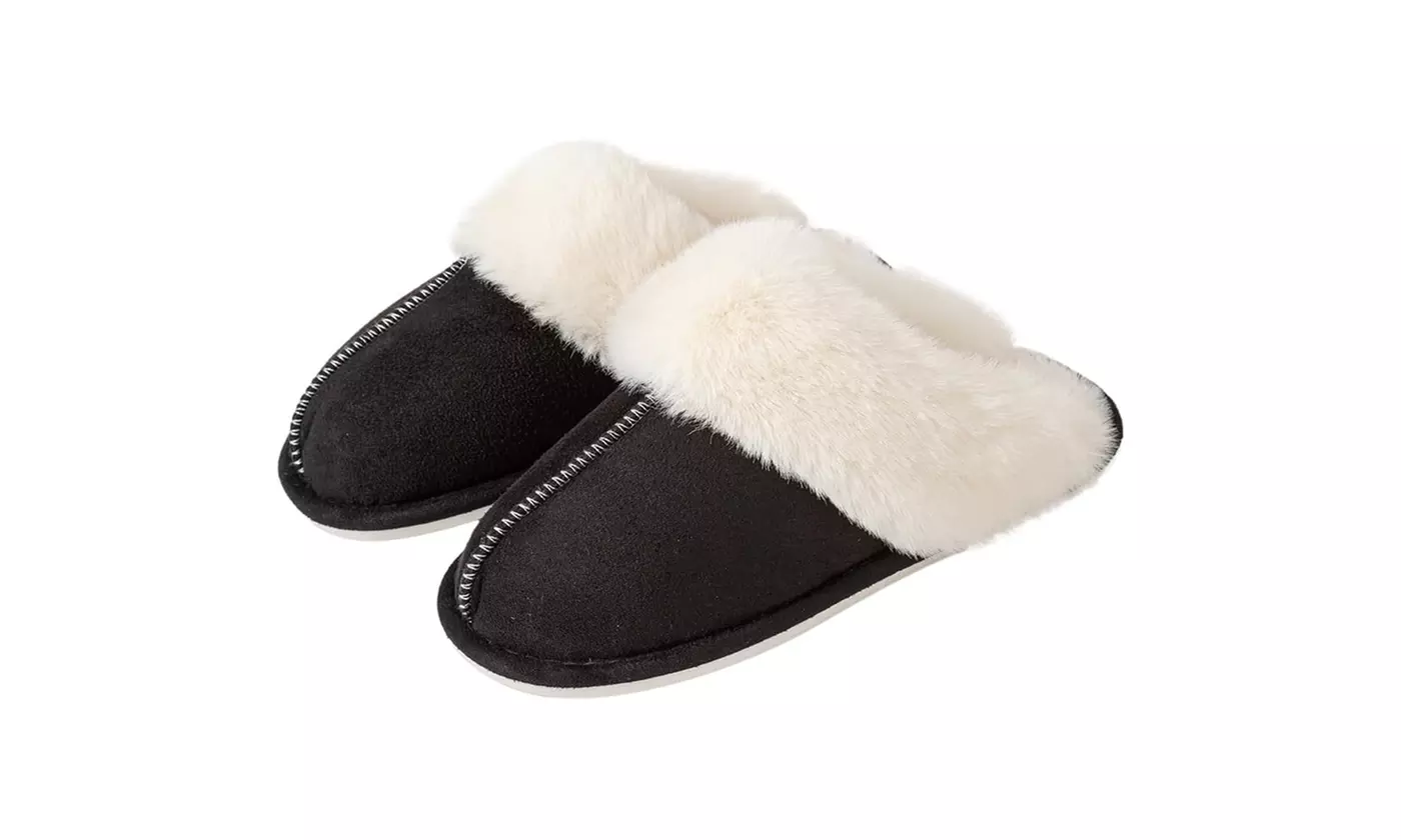Womens Slipper with Memory Foam Fluffy Soft Warm Slip On House Slipper