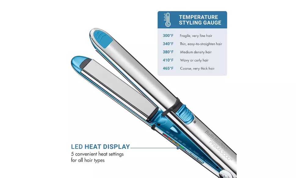 BaBylissPRO Nano Titanium Prima3000 or Prima3100 Ionic Styling Flat Iron
