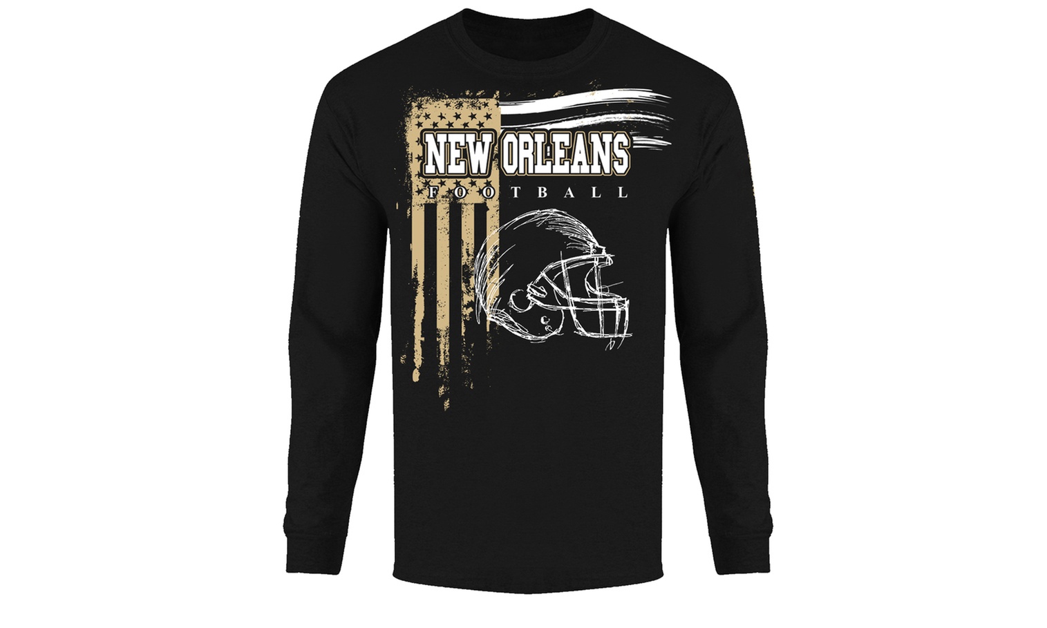Men's Vintage USA Flag Football Long Sleeve Shirts (S-2XL)