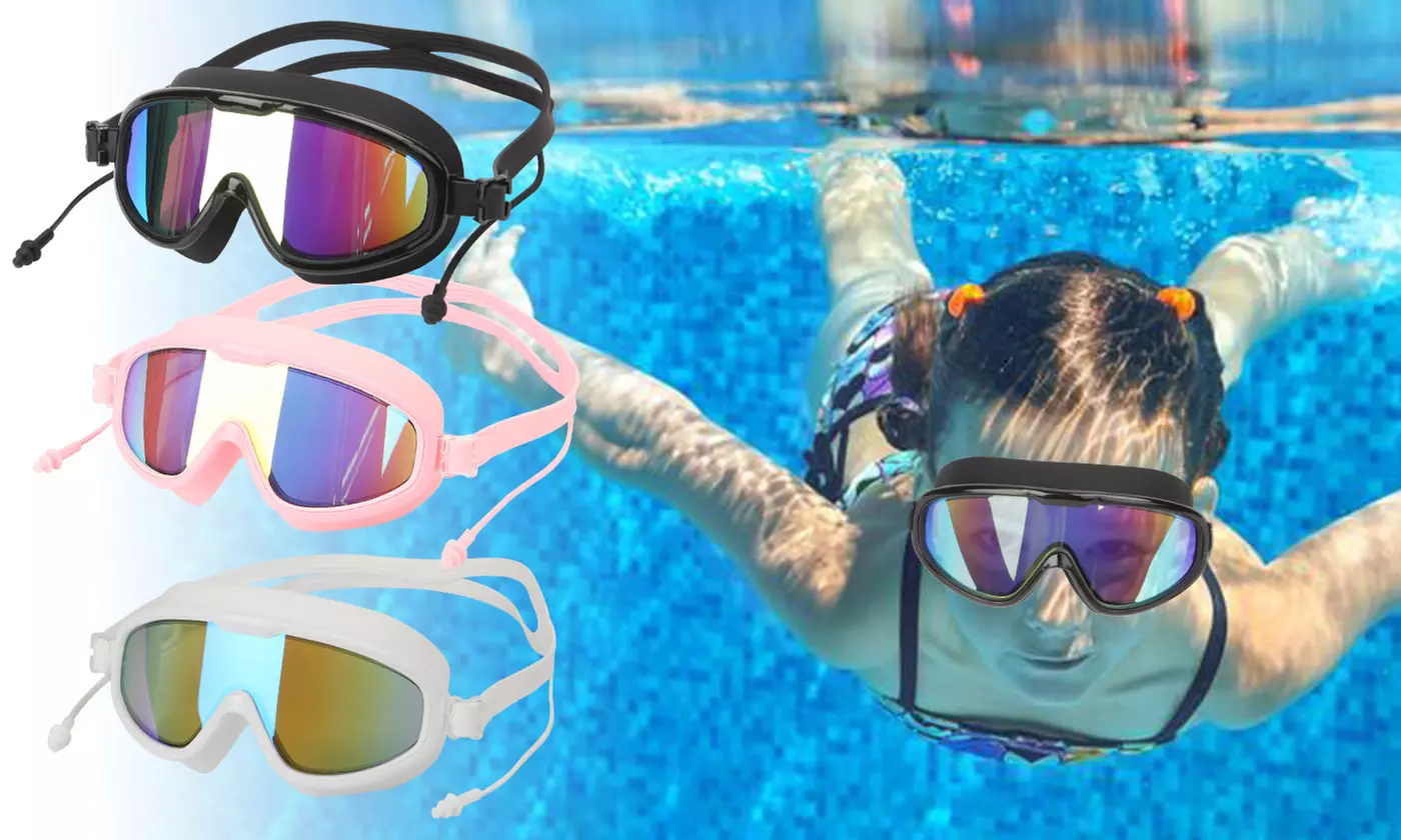 Adult No Leaking Anti Fog Wide Vision Swim Goggles for Men Women Youth - Primary Image