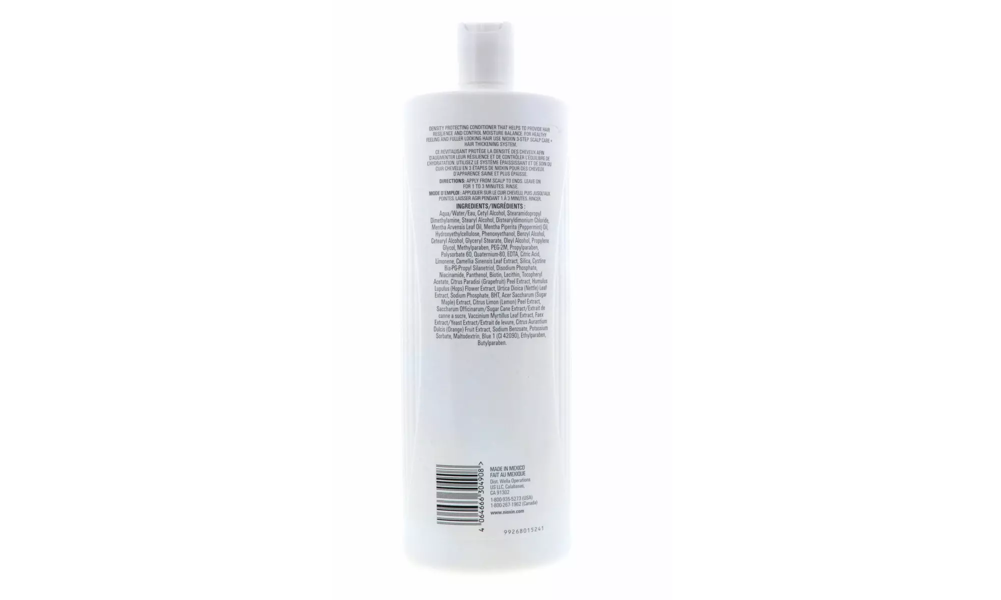 Nioxin Cleanser Shampoo and Scalp Therapy Conditioner Liter 33.8 oz Set Combo