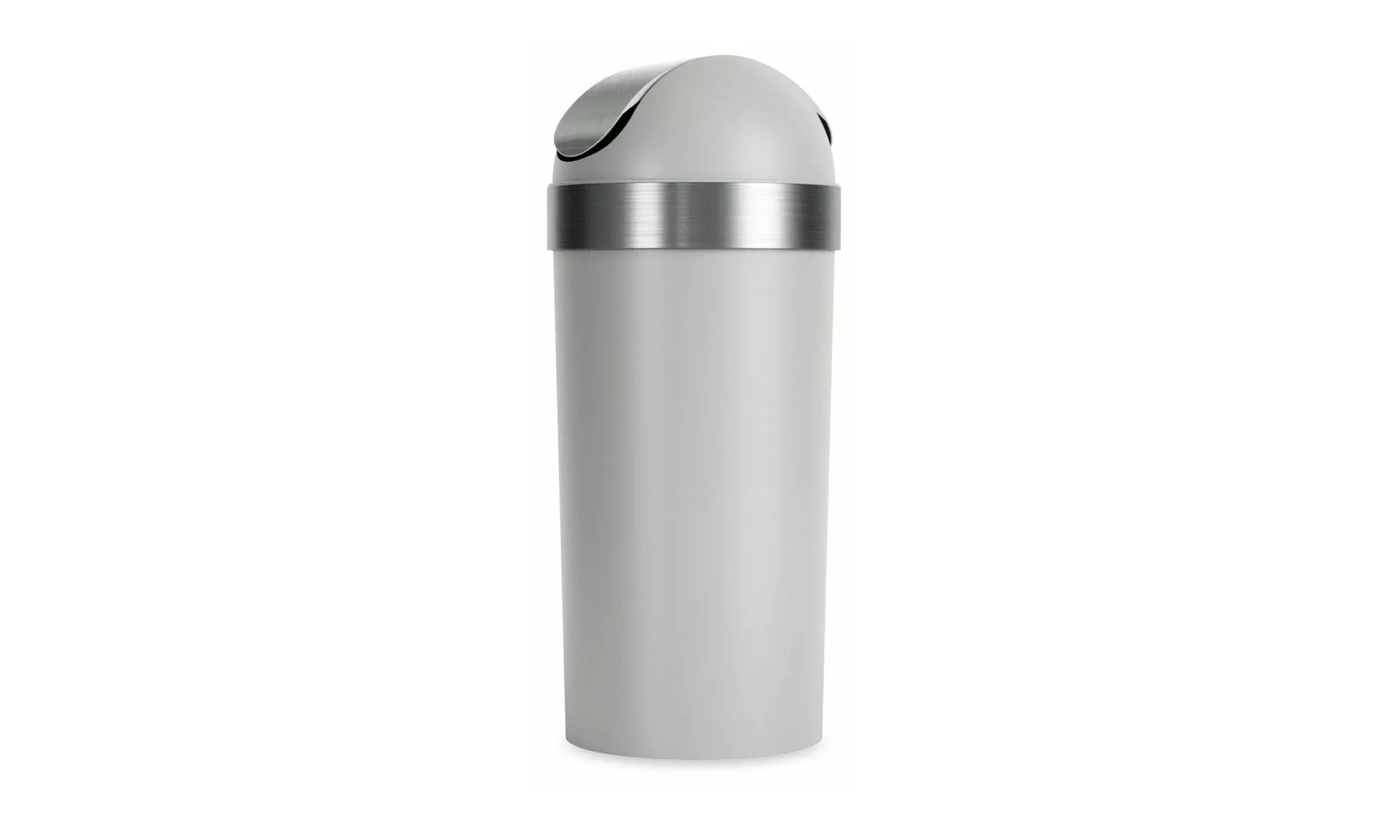 Umbra Venti Trash Can with Swing Top Lid (Gray-Steel) - Second Medium