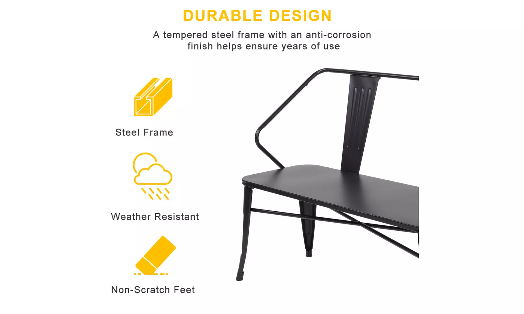 Outdoor Chair Pure Iron Industrial Wind Bench