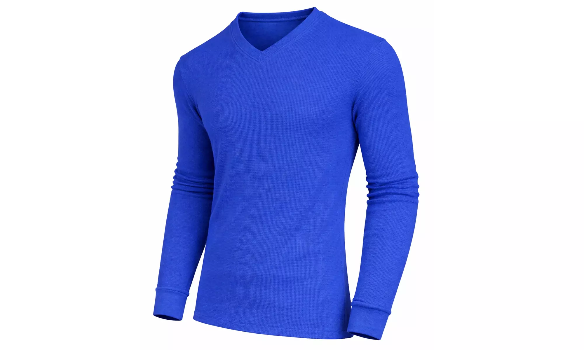 3-Pack Men's Long Sleeve Waffle-Knit V-Neck Thermal Shirts