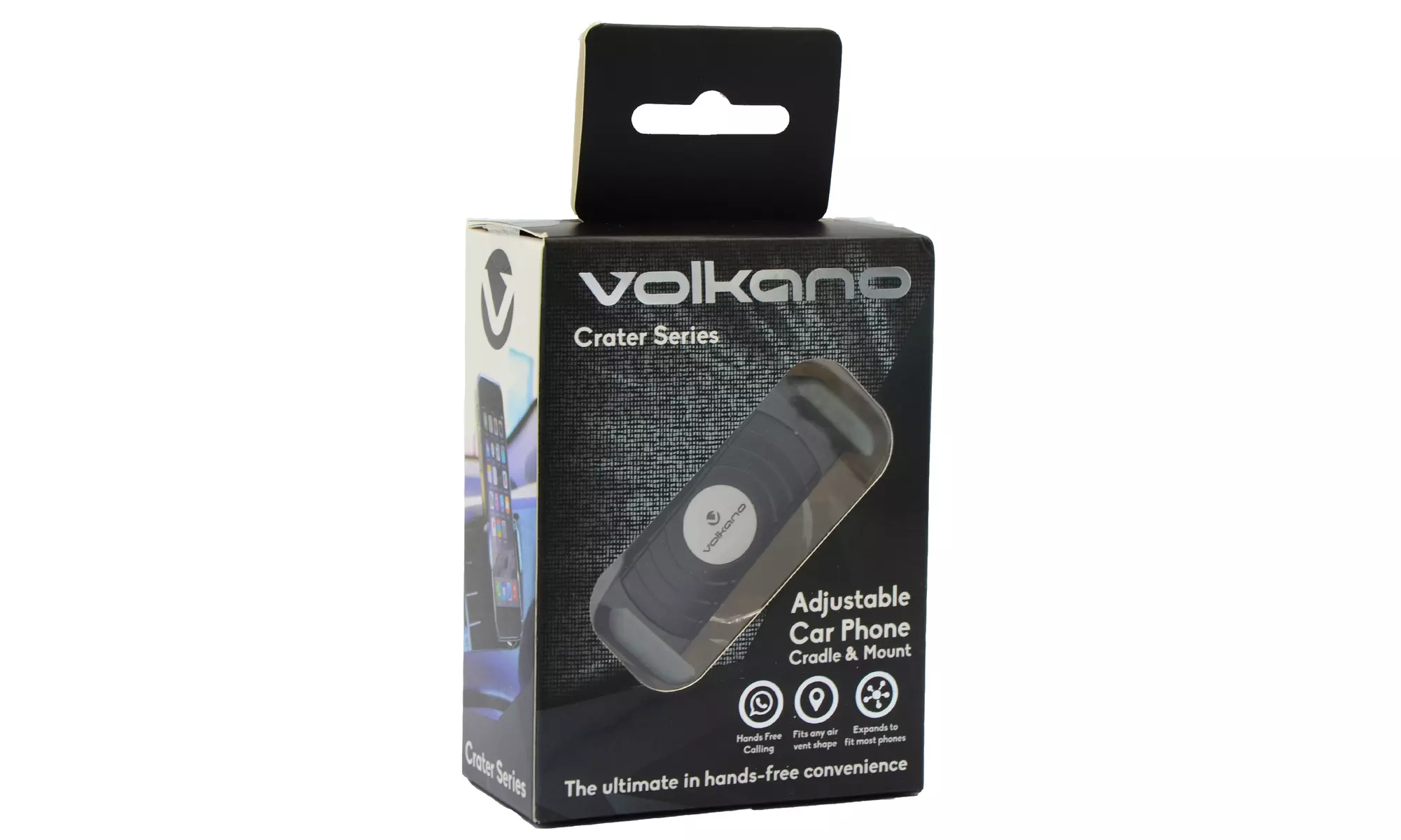 Volkano Crater Series Car Cell Phone Cradle (Black) - Second Medium