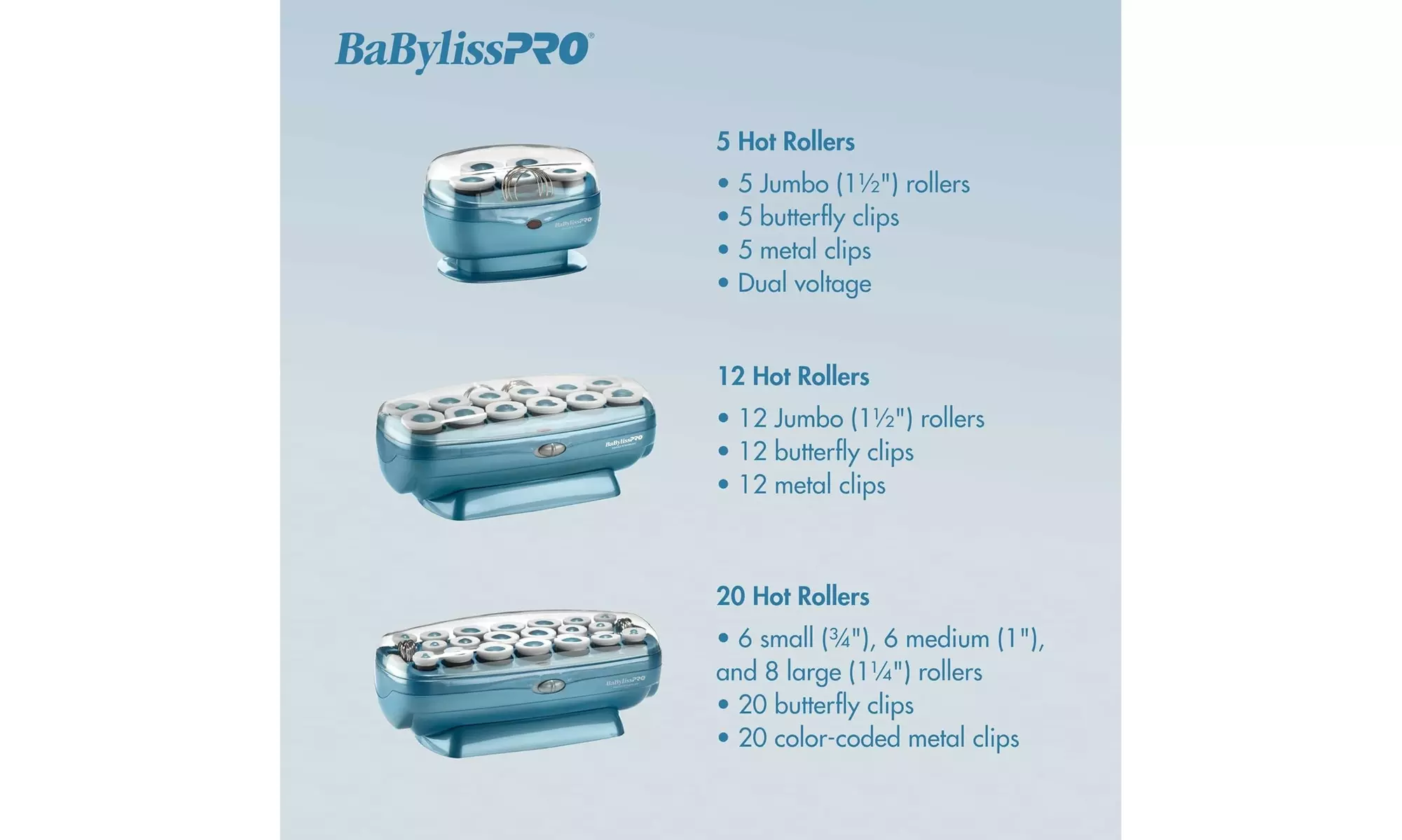 BaBylissPRO Nano Titanium Professional 20-Roller Hot Rollers