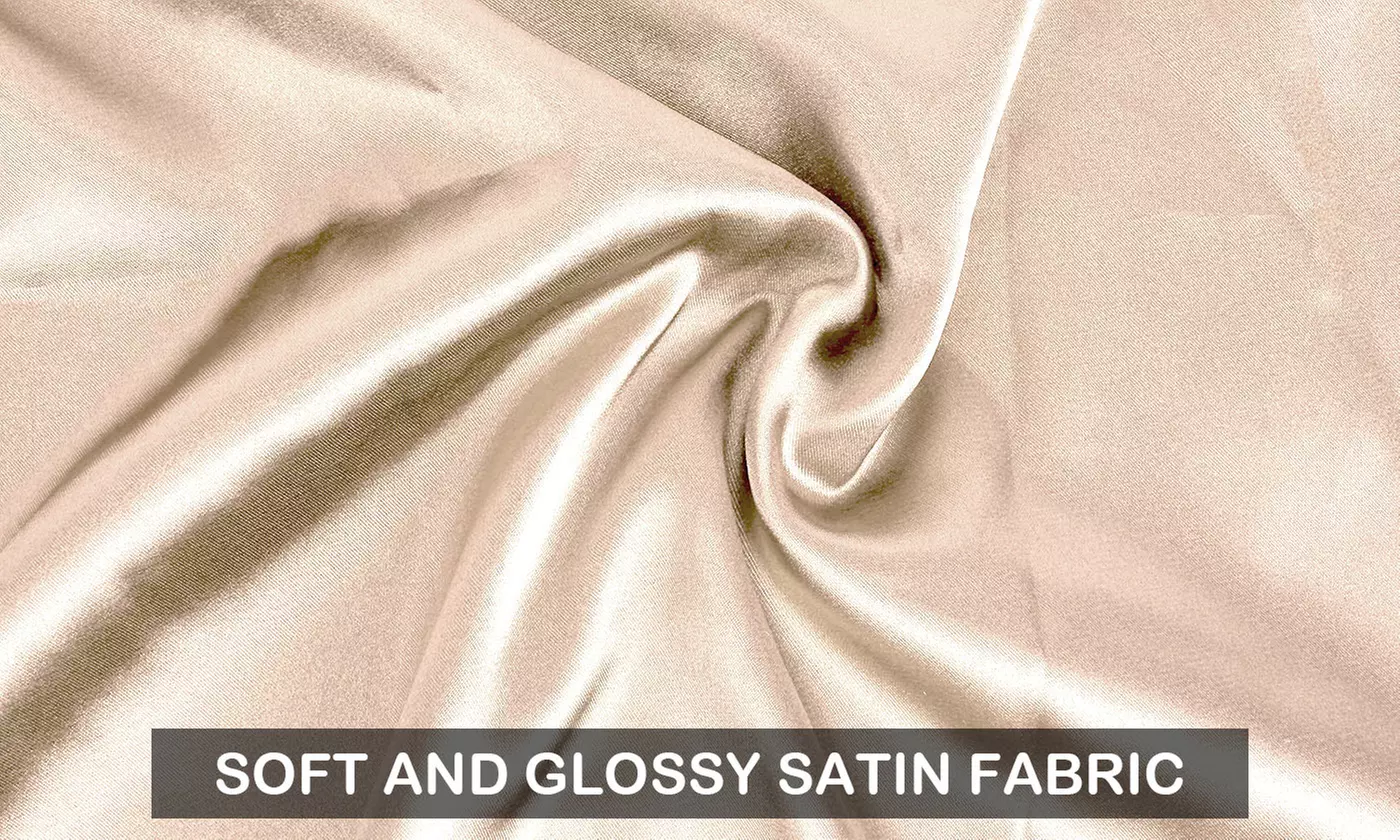 Women's Satin Button-Down Shirt Wrinkle-Free Soft Long Sleeve Blouse