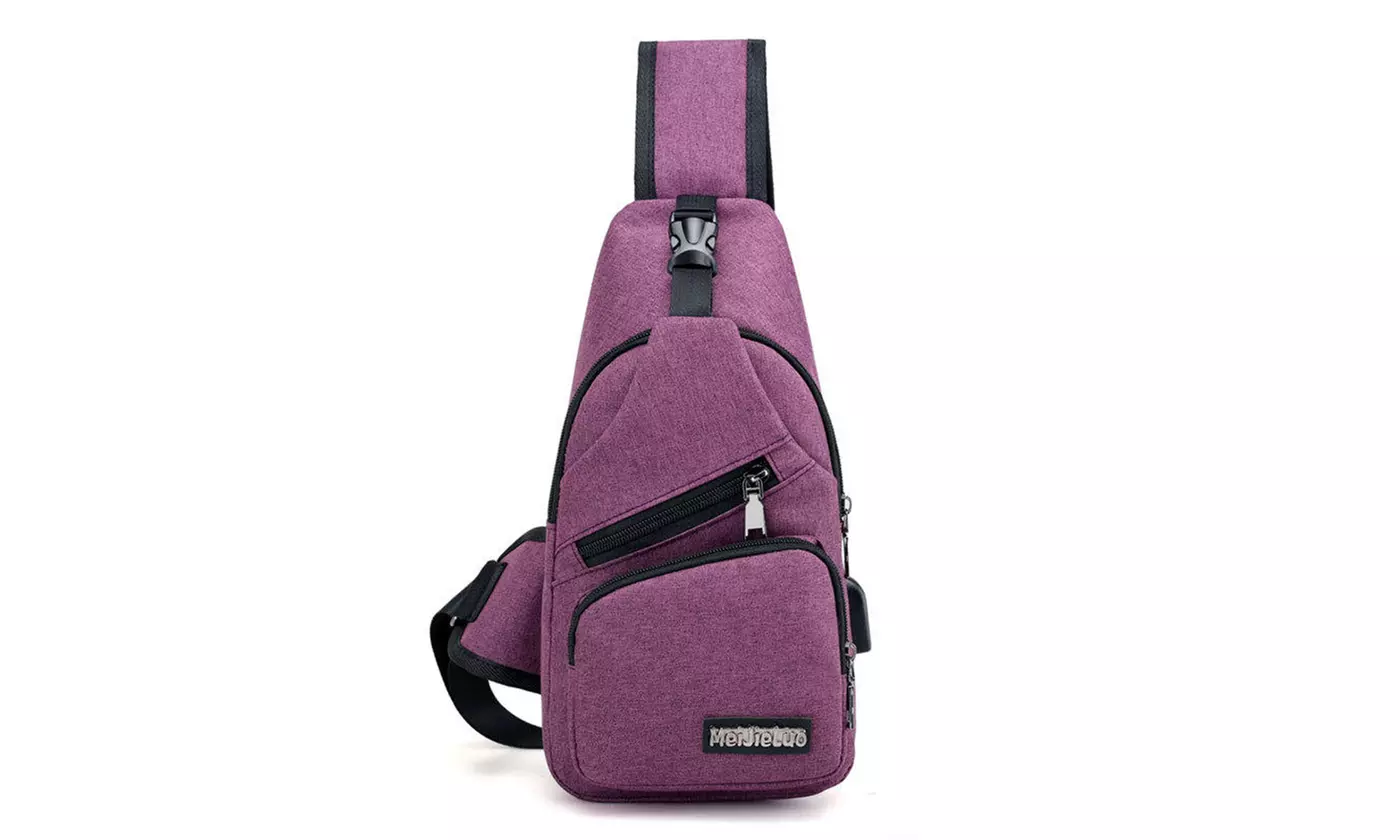 Unisex Sling Bag Shoulder Chest Crossbody Bag Hiking Travel Backpack