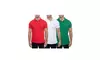 4 Pack Men's Short Sleeve 100% Cotton Polo Shirts - Mystery Colors