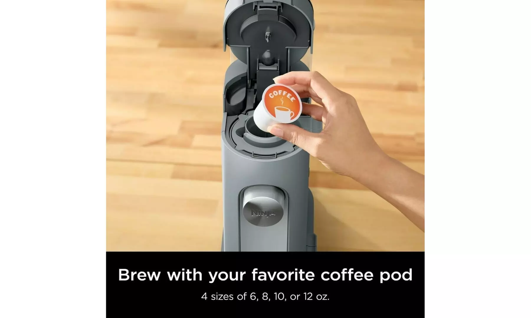 Refurbished Ninja PB040 Pods & Grounds Coffee Maker, 4 Brew Styles