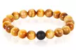 Men's Gemstone Beaded Bracelet – Natural Stone Stretch Fit - Second Medium