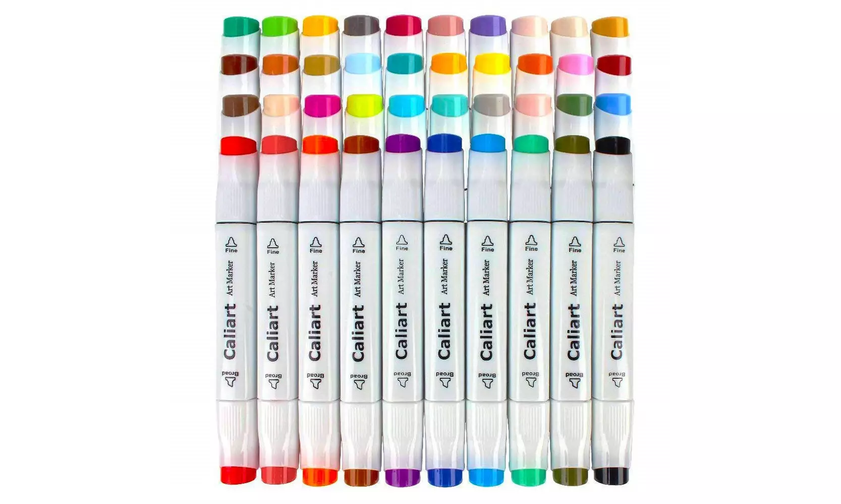 Caliart 100 Colors Artist Alcohol Based Markers Dual Tip Art Markers Permanent  - Primary Image