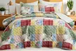 Peace Nest Soft Reversible Print Quilted Coverlet Set - Second Medium