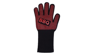 Heat Resistant BBQ Grilling Gloves or Oven Mitts (1- or 2-Piece)