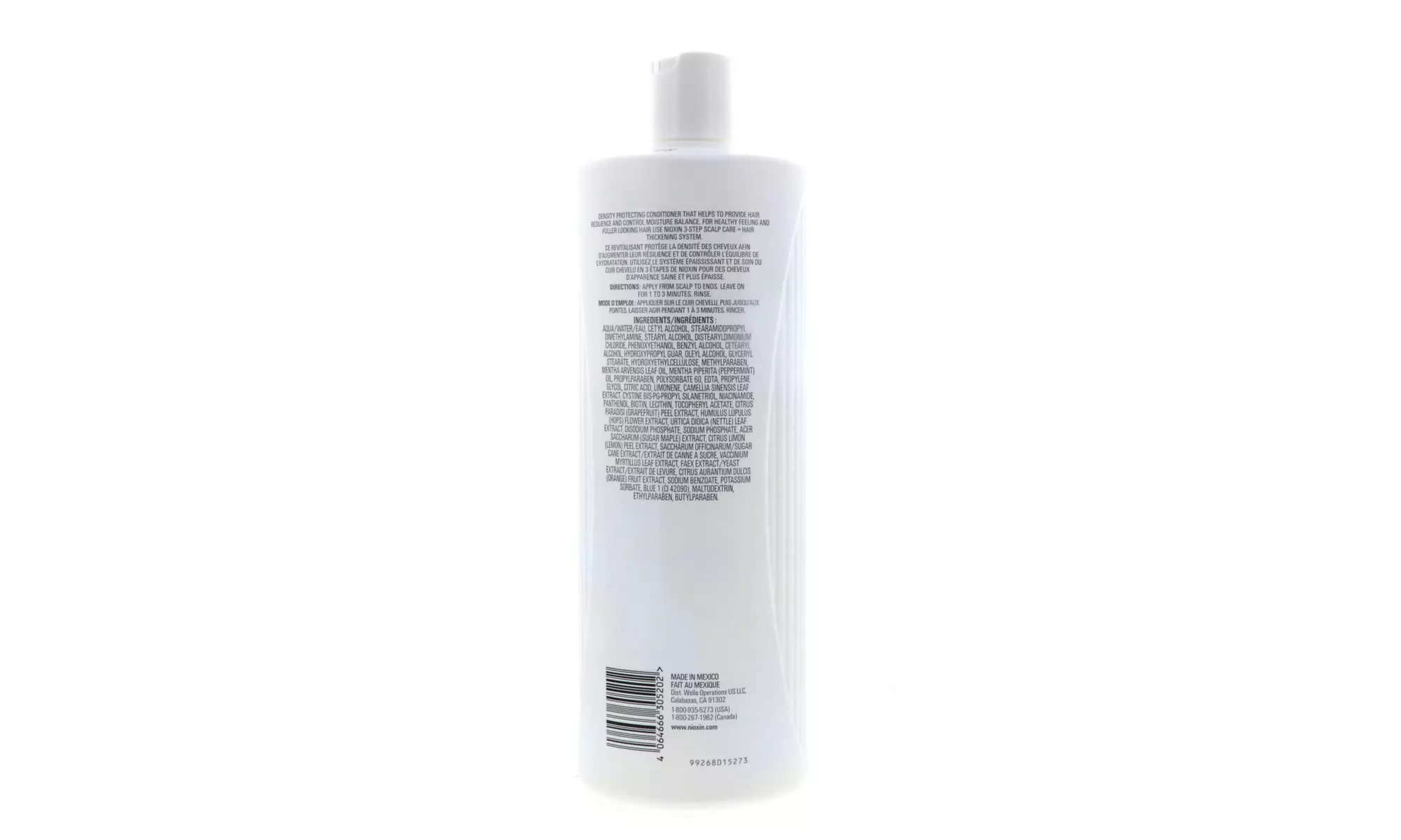 Nioxin Cleanser Shampoo and Scalp Therapy Conditioner Liter 33.8 oz Set Combo