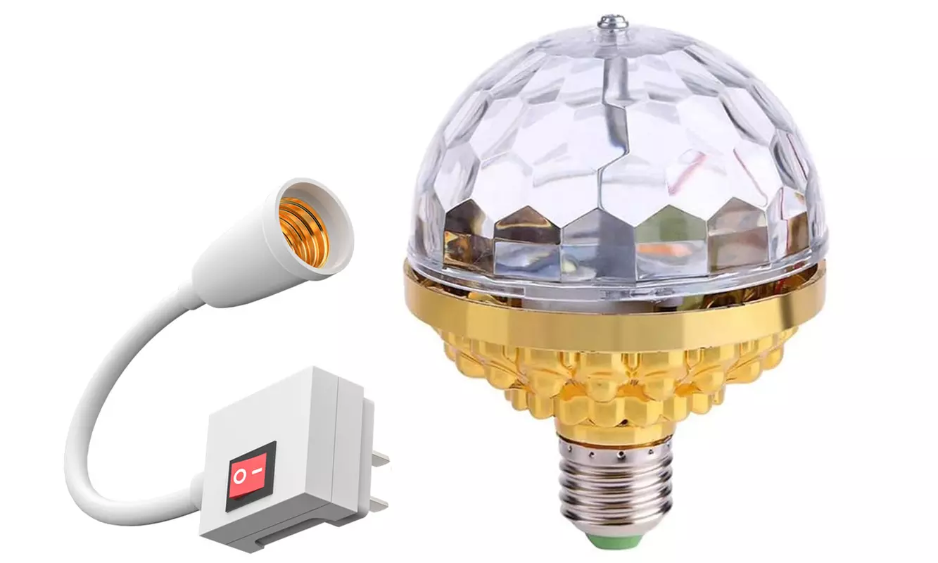 E27 Disco Light Bulb Rotating RGB Party Light Lamp Crystal LED Strobe Light - Primary Image