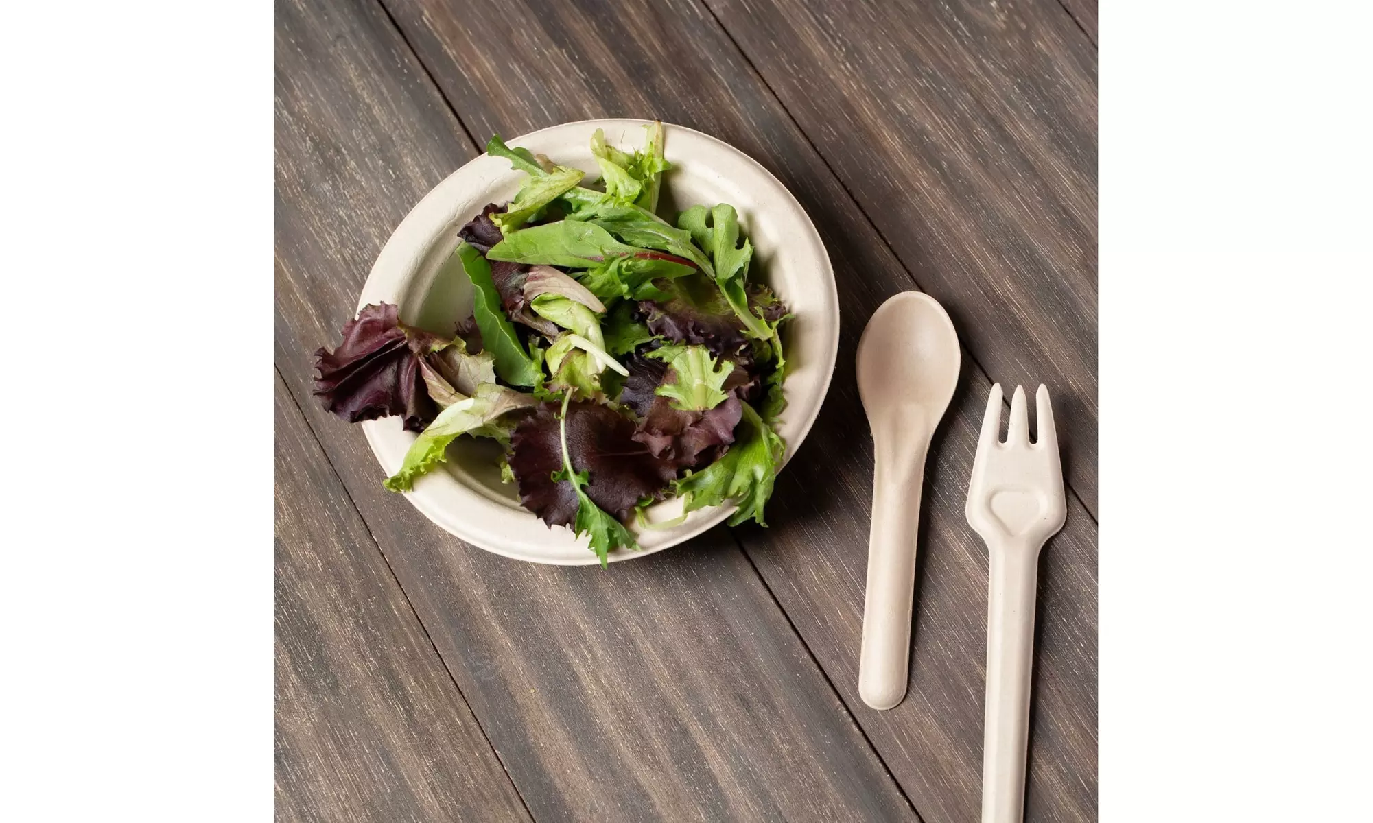 Compostable Renewable Fiber Spoons PFAS, Bleach Free, BPI Certified