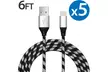 5-PACK Samsung Galaxy S8 S9 Plus Note 9 Fast Charging USB-C Type C Charger Cable - Second Medium