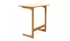 60x40x65cm L-shaped Bamboo Sofa Side Table Sandal Wood Color