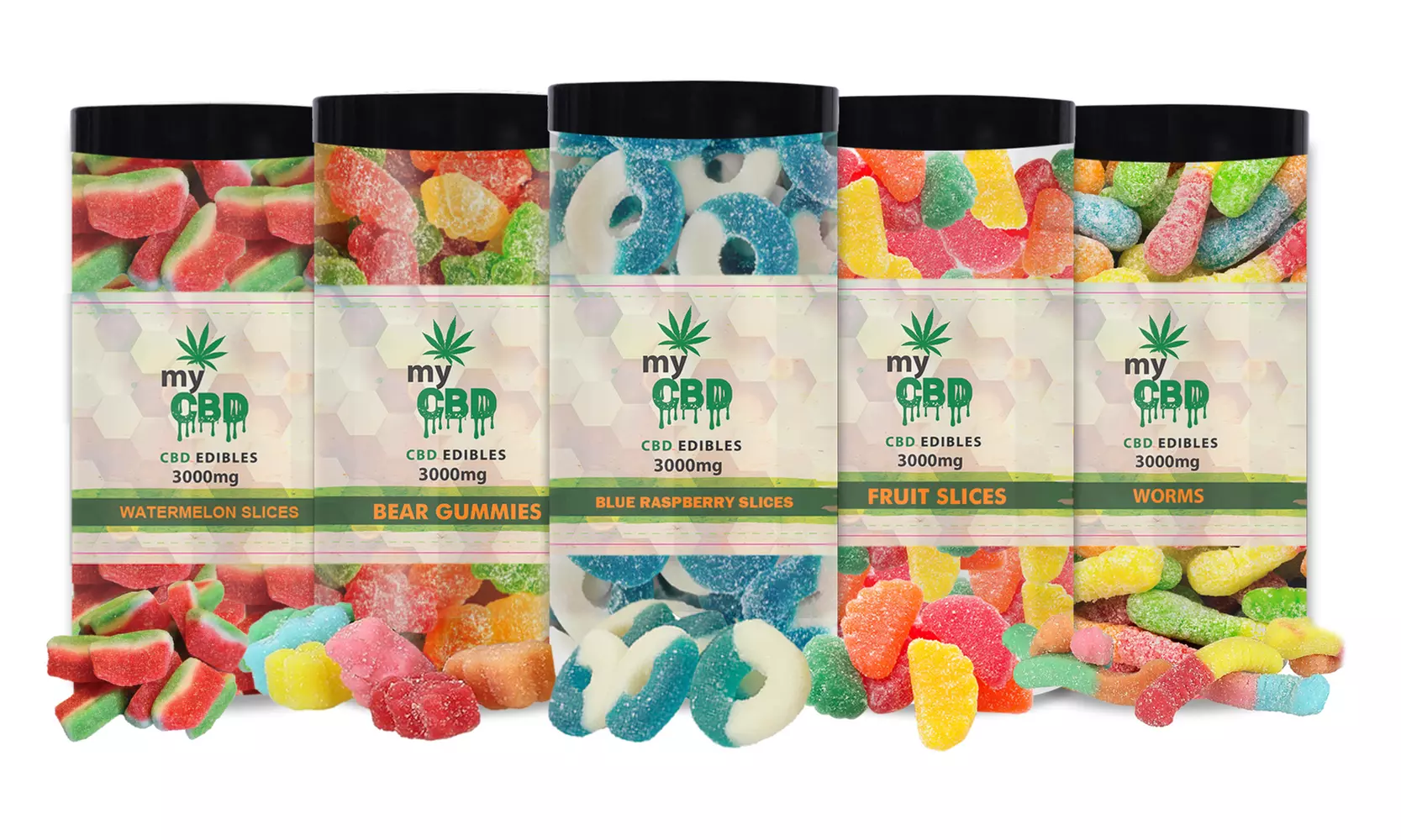 CBD Infused Fruit Flavored Gummies from myCBD (3000MG) - Primary Image