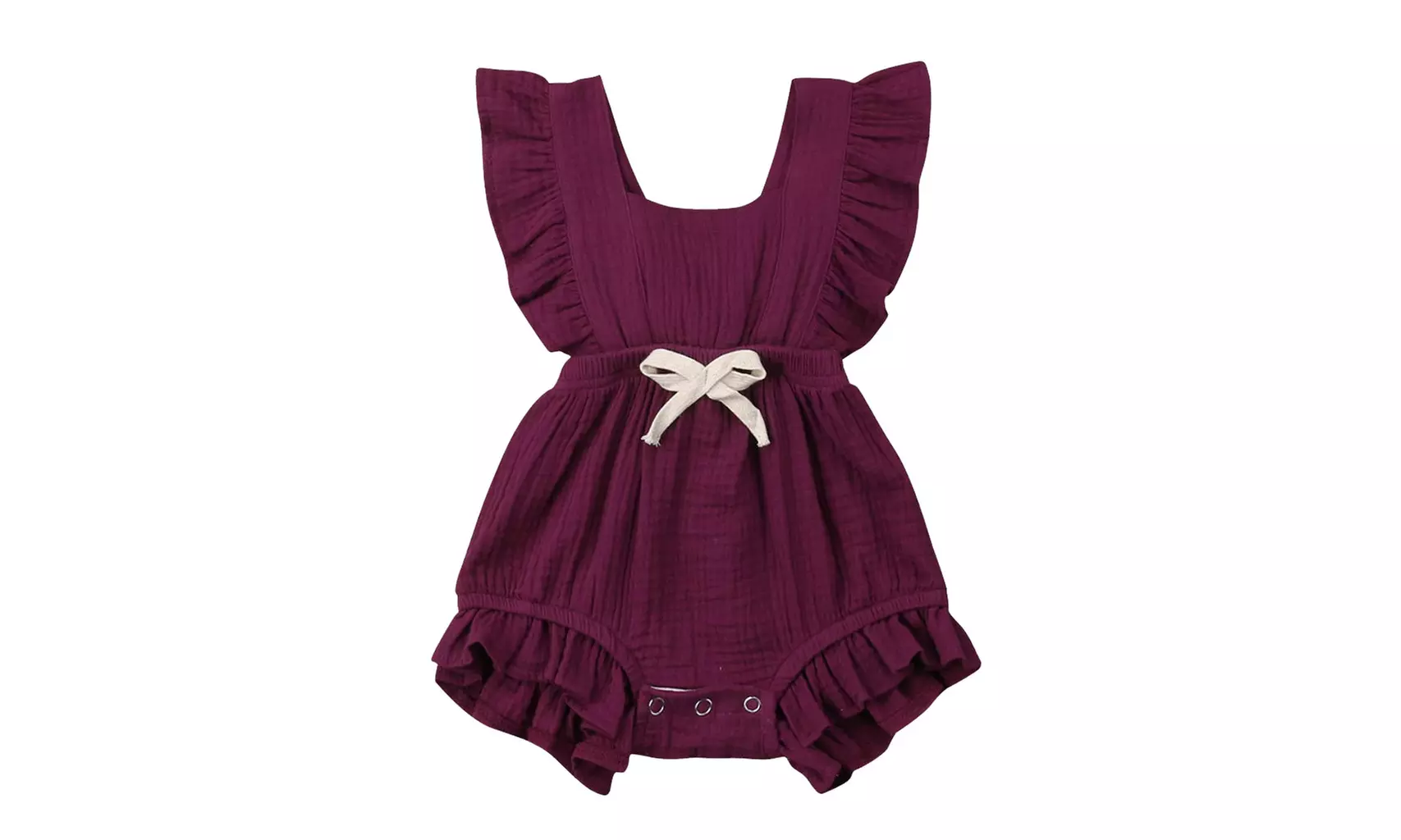 Newborn Baby Girl Romper Bodysuits Cotton Flutter Sleeve One-Piece 0-24 months