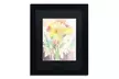 Sheila Golden 'Yellow Flower Blossoming' Matted Black Framed Art - Second Medium