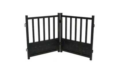 Pets Stop DG3 Royal Weave Freestanding Dog Gate - Black