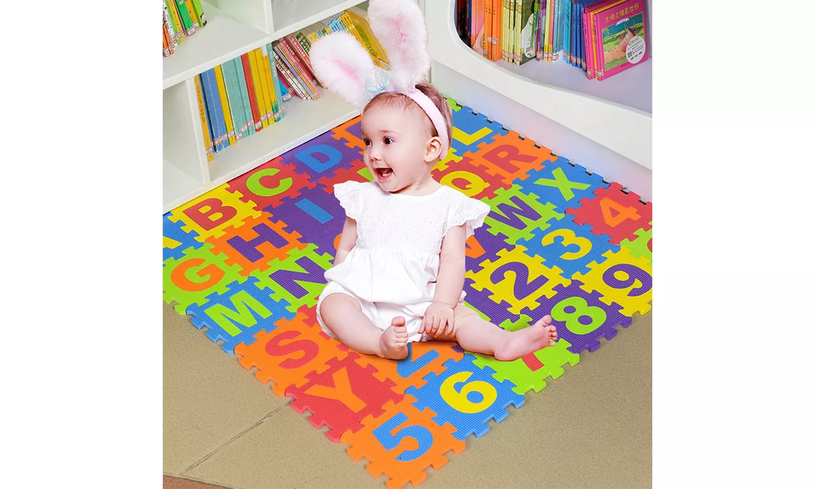 36Pcs Alphabet Numbers Floor Play Mat Baby Room ABC Foam Puzzle - Second Medium
