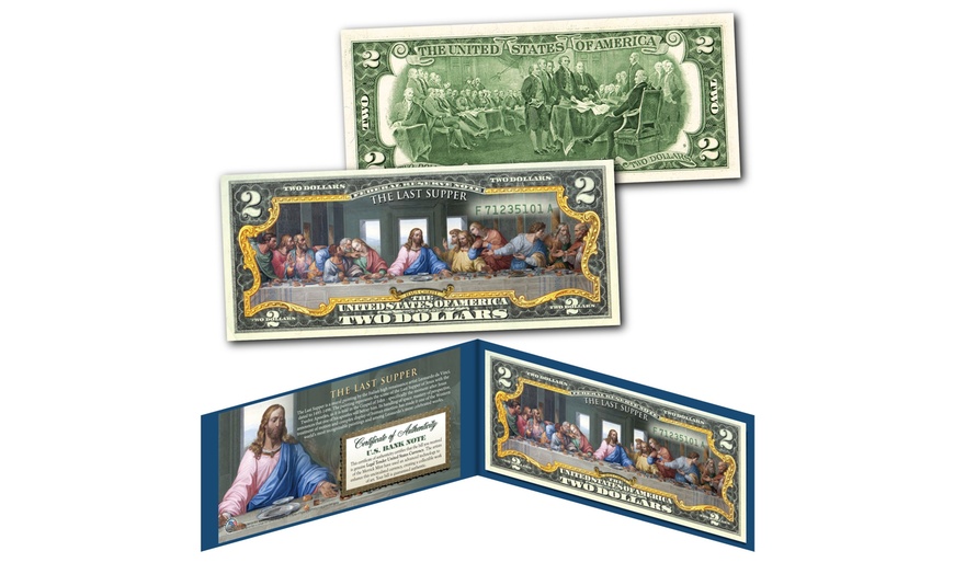 The Last Supper Jesus Christ EASTER Genuine U.S. 2.00 Dollar Bill | Groupon