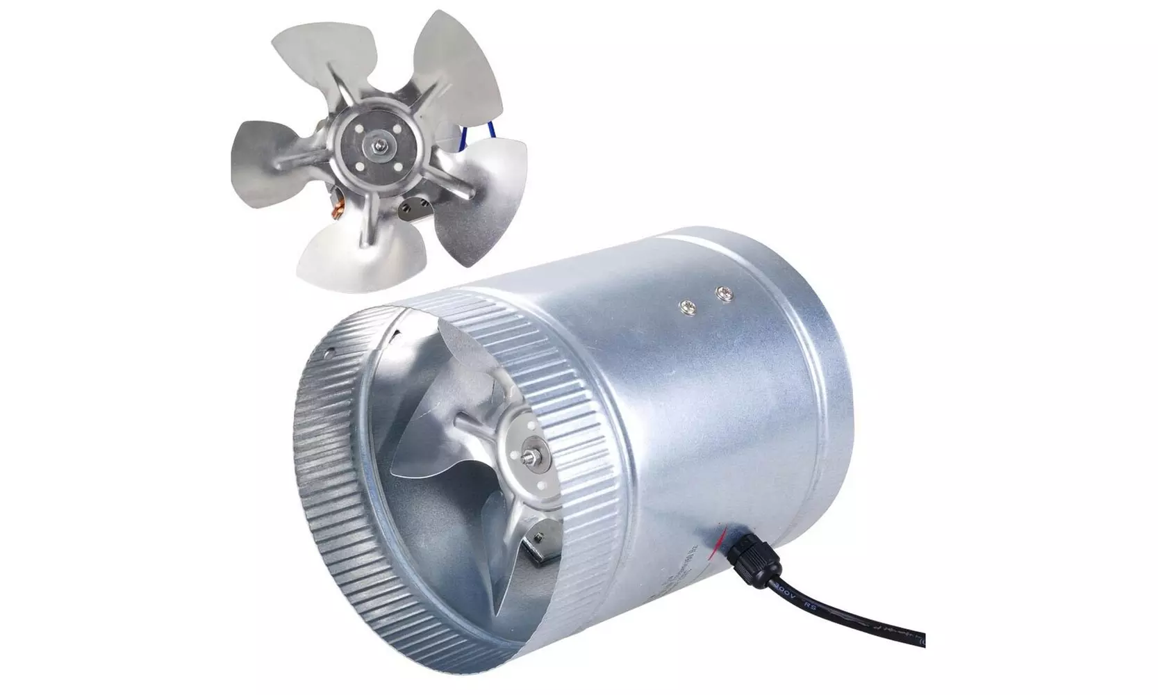 6" Inline Duct Fan Booster Blower Exhaust Ducting Air Cooling Vent Fan 260 CFM - Primary Image
