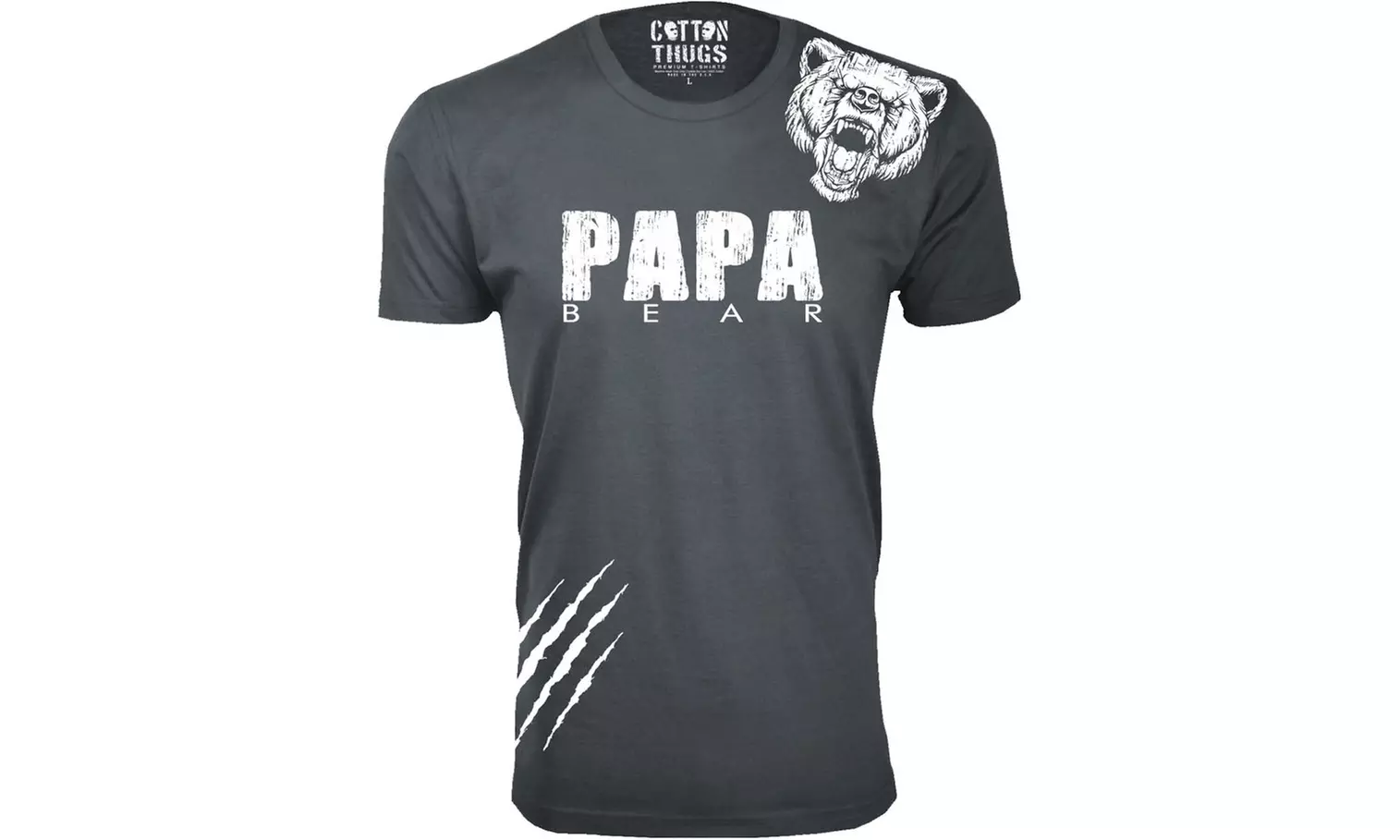 Men’s Papa Bear T-Shirt – Graphic Shoulder, Laid-Back Style