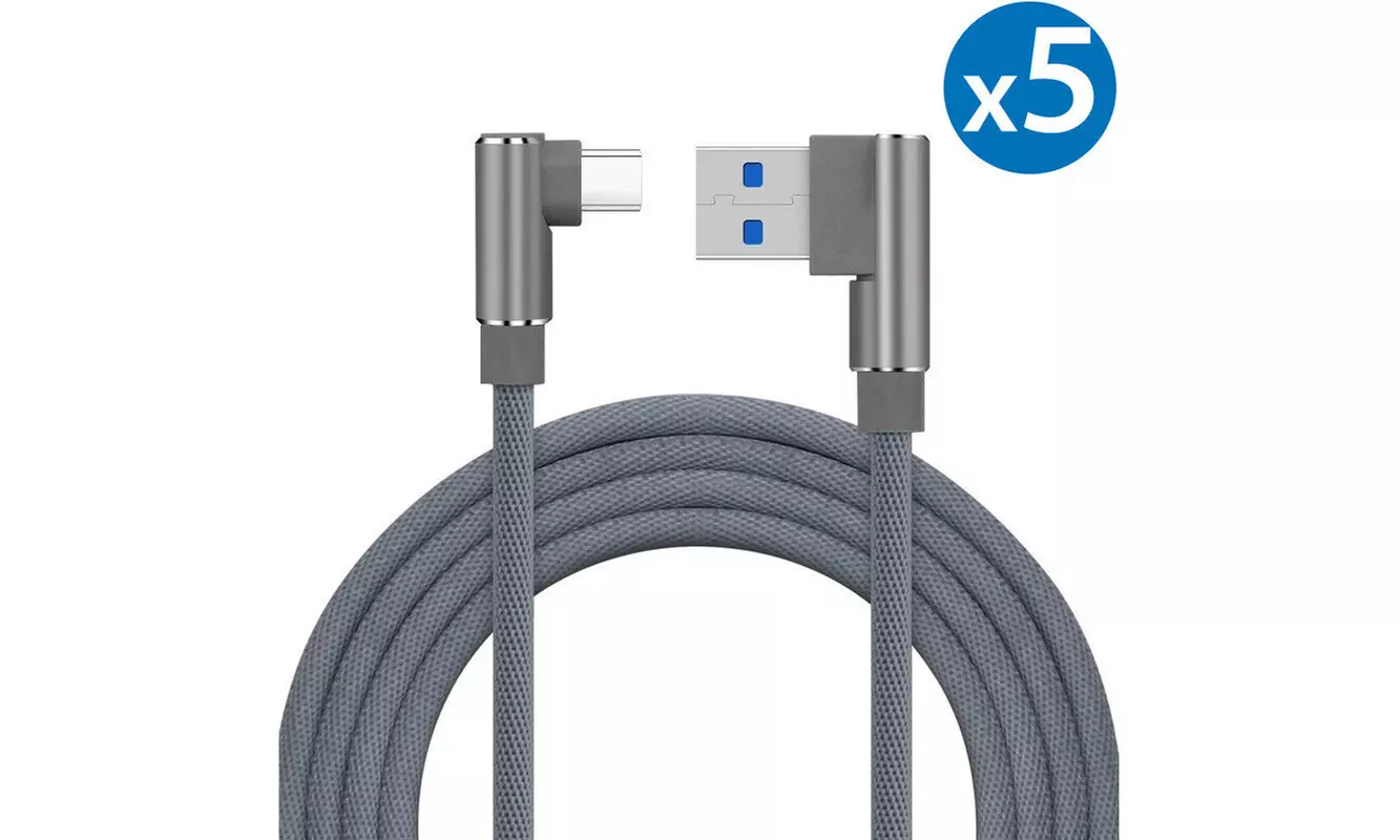 5x Samsung Galaxy S8 S9 Note 8 9 USB-C Type C FAST Charging Sync & Charger Cable - Second Medium