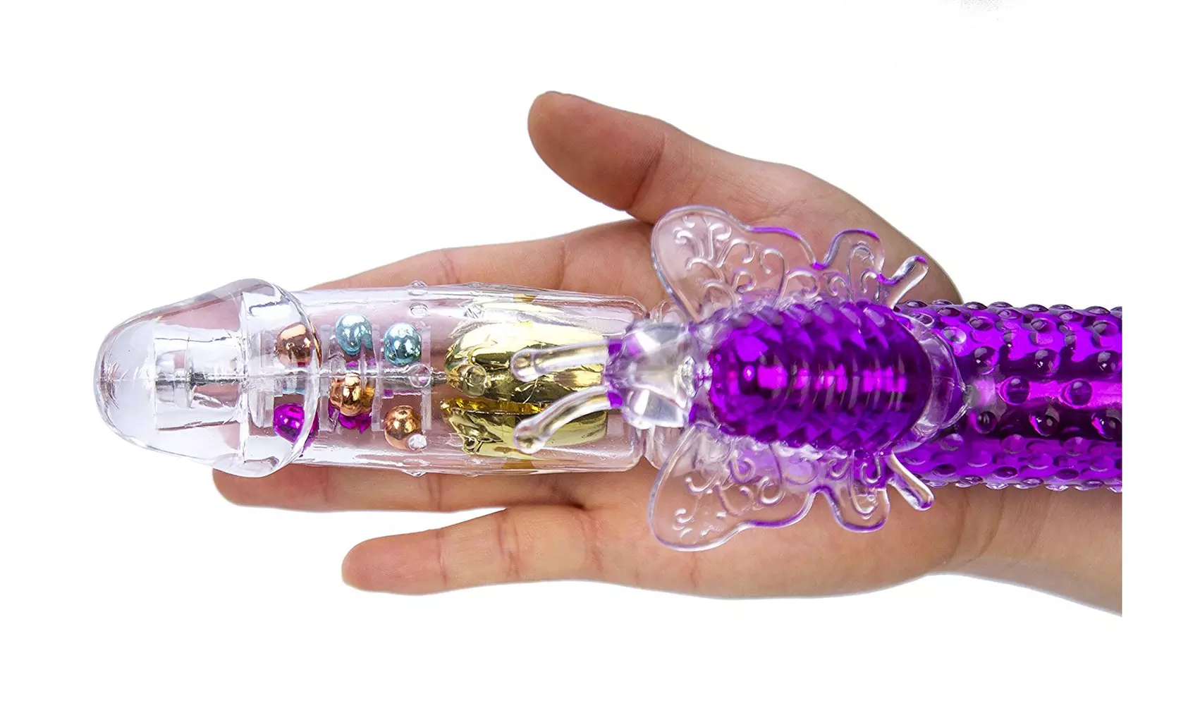 Rabbit Vibrator butterfly Thrusting Beads & Waterproof with Rotating - Second Medium