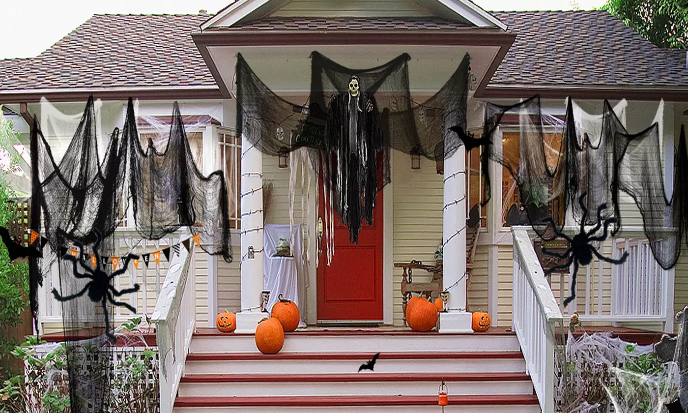 5 PCS Halloween Creepy Cloth Scary Spooky Cloth Creepy Gauze Decorations