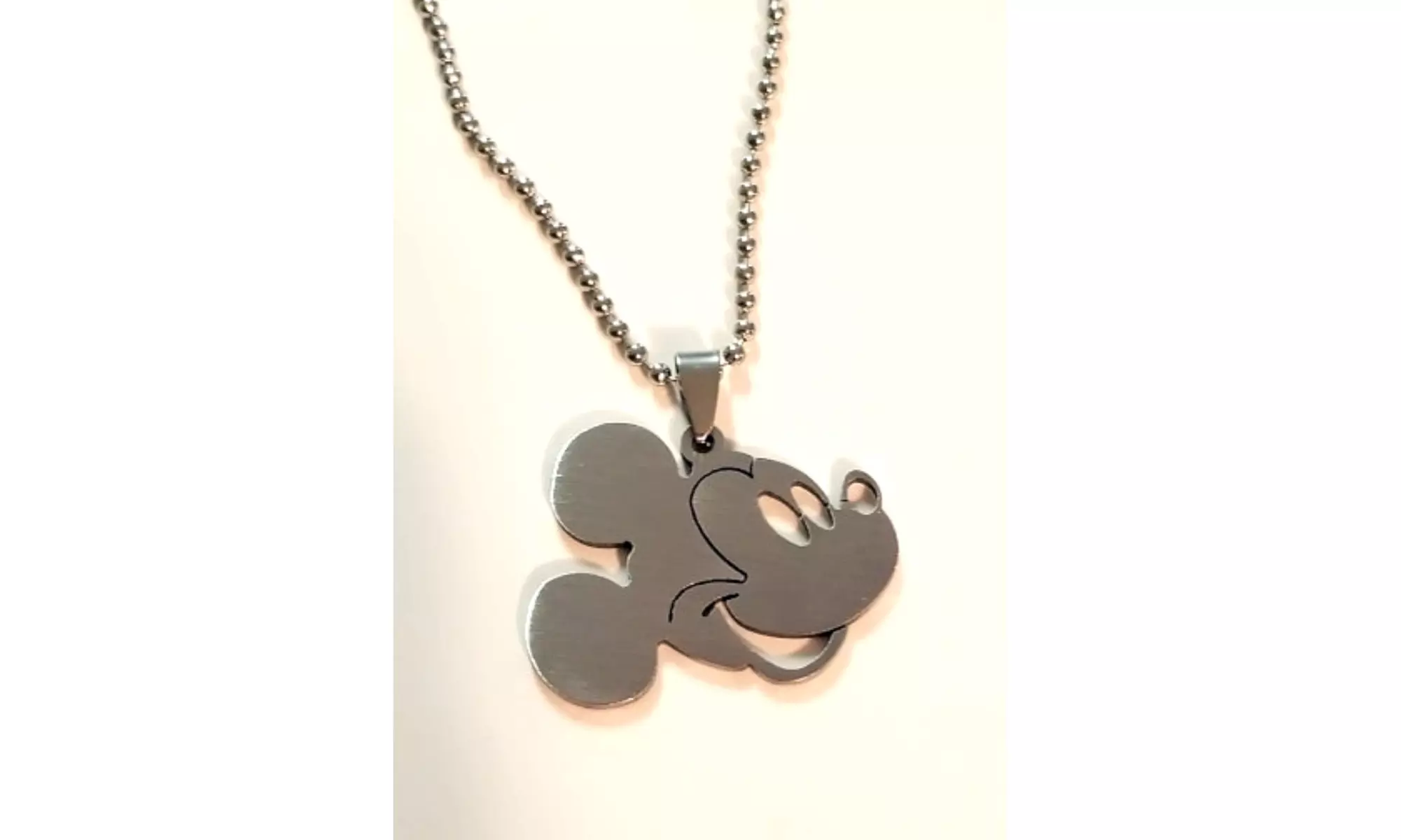 Mickey Mouse Pendant Necklace Titanium Steel Ball Chain - Image 5