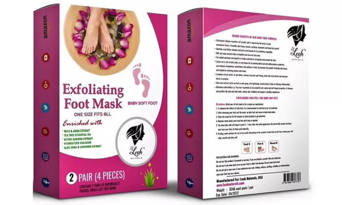 Leah Naturals Exfoliating Peel off Foot Mask Remove Callus Dead Skin - Primary Image