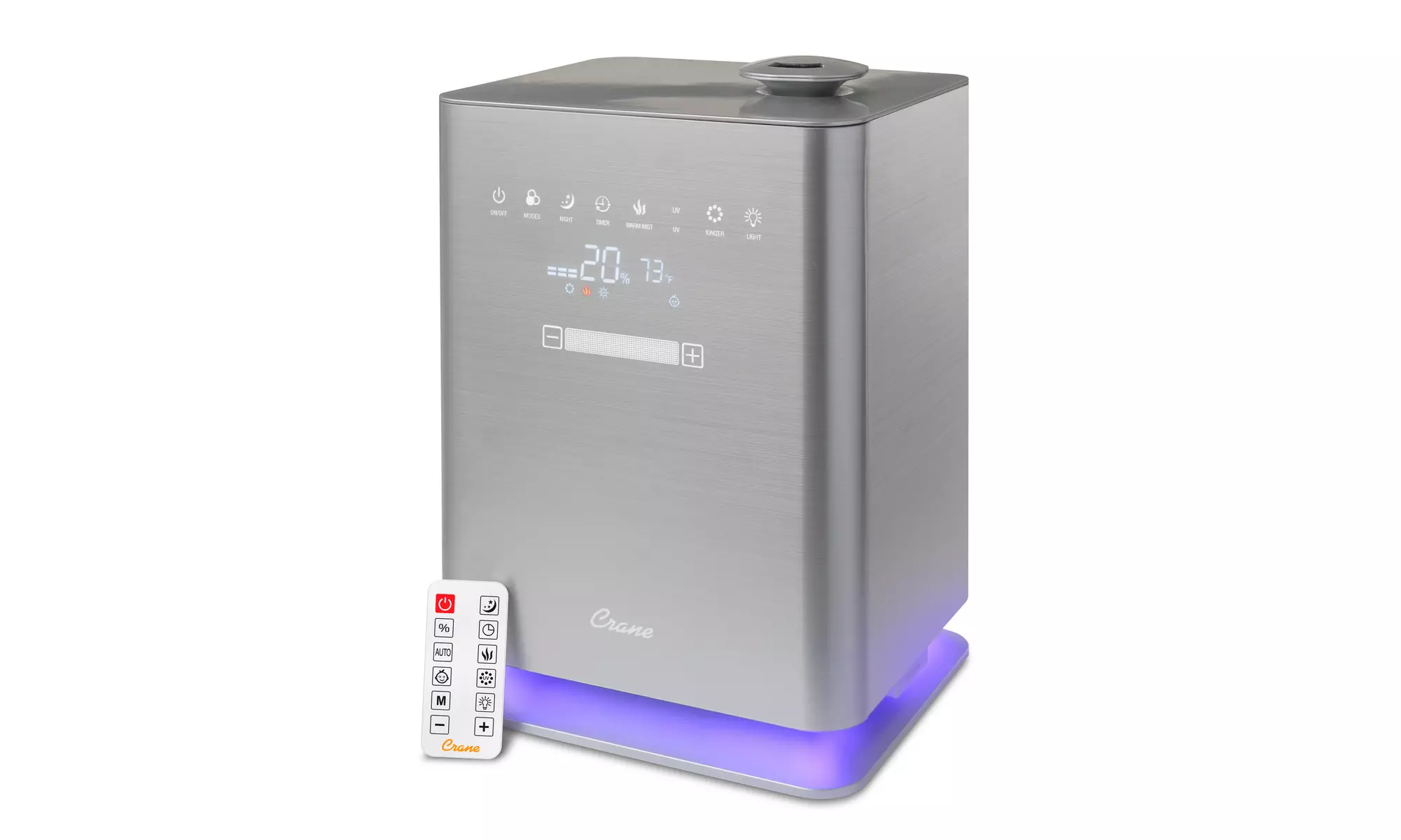 Crane 1.3 Gal. Warm & Cool Mist Top Fill Humidifier with Remote Rooms 500 sq. ft - Primary Image