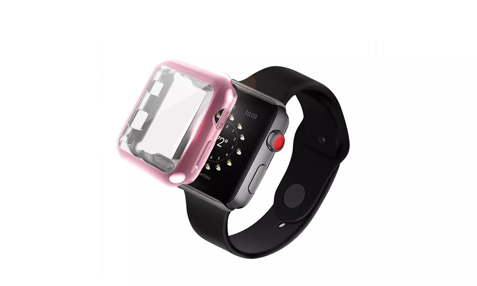 4 Pack Full Face Screen Protector Case Protective Bumper Cover for Apple Watch 